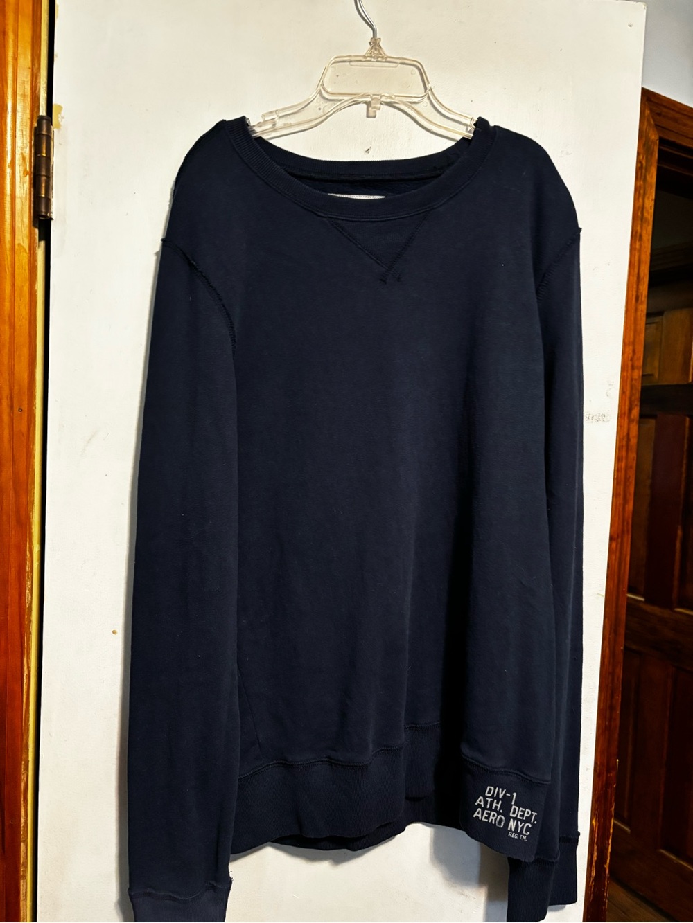 Aeropostale Men's Dark Navy Crewneck Sweatshirt
